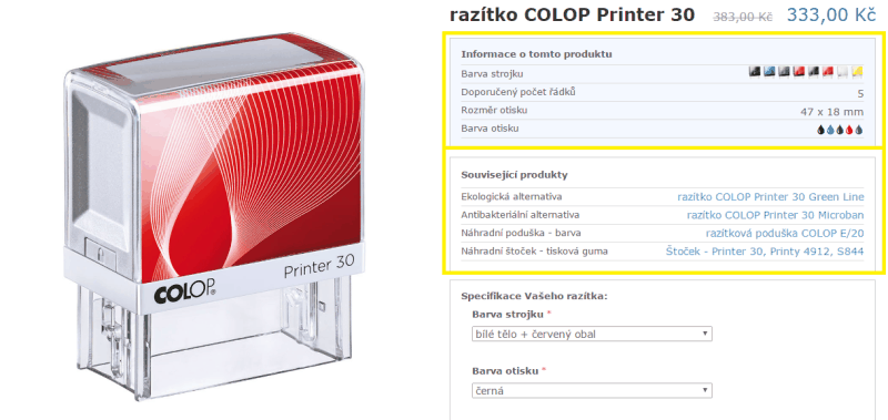 parametry razítka || obchodRAZITEK.cz