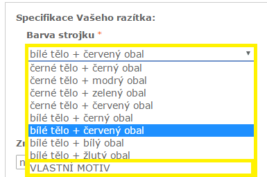 vlastní imagecard || obchodRAZITEK.cz