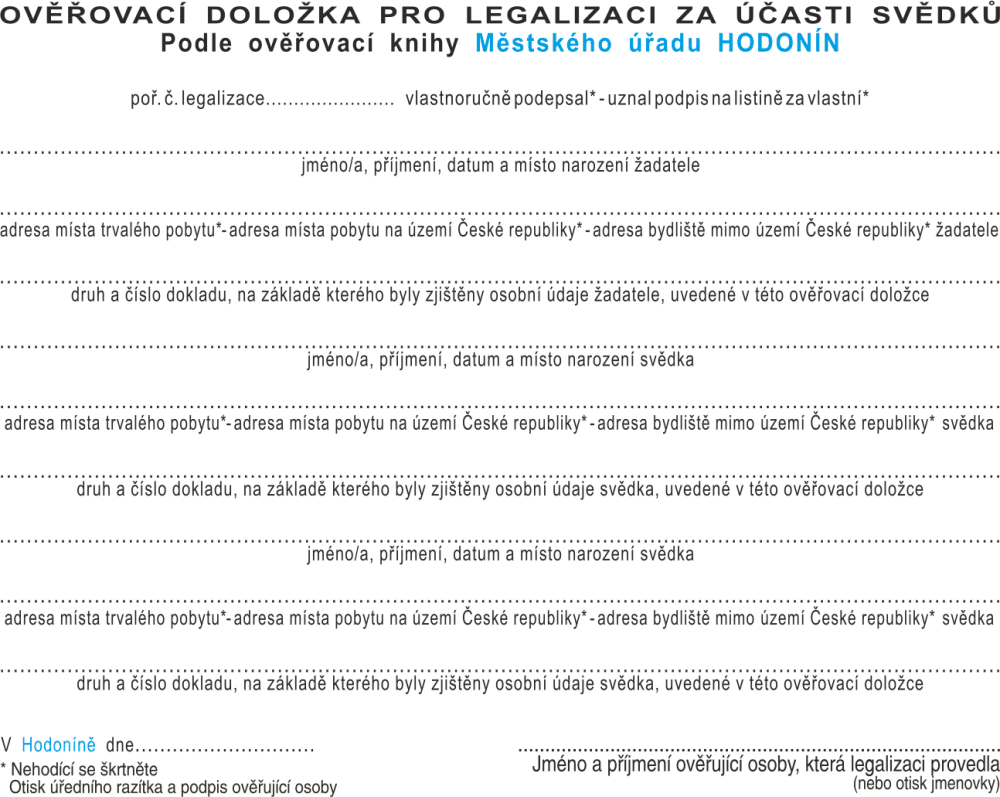 Legalizační razítko - svědek || obchodRAZITEK.cz