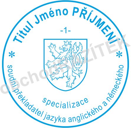 Soudní tlumočník - razítko || obchodRAZITEK.cz